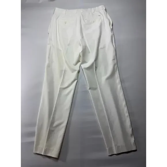 NWT Peter Millar Men's Raleigh Performance White Dress Pants - Size 34x31 - Picture 2 of 8